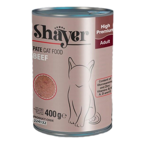 کنسرو غذای گربه شایر با طعم گوشت