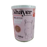 کنسرو غذای گربه شایر مدل چانکی مرغ و جیگر (وزن 400 گرم)